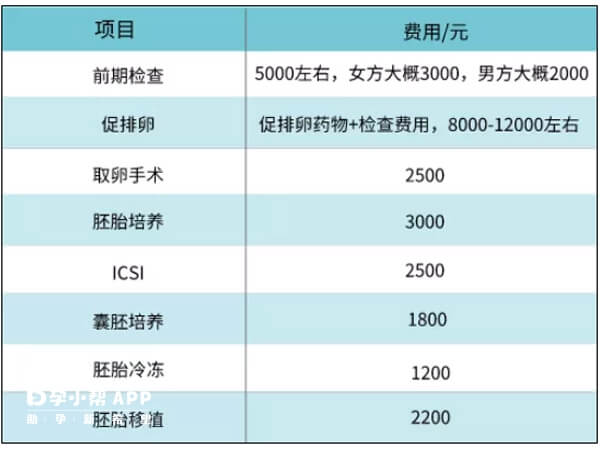 河北燕达医院试管婴儿收费参考标准