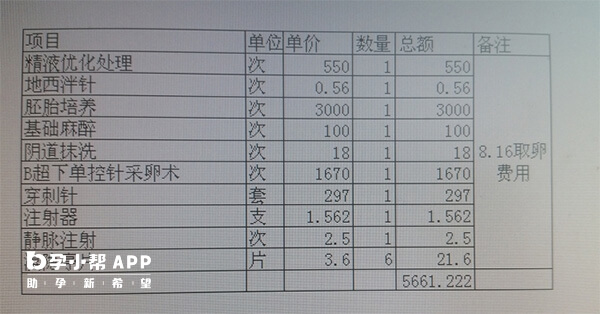 山西省生殖遗传医院无育取卵费用明细